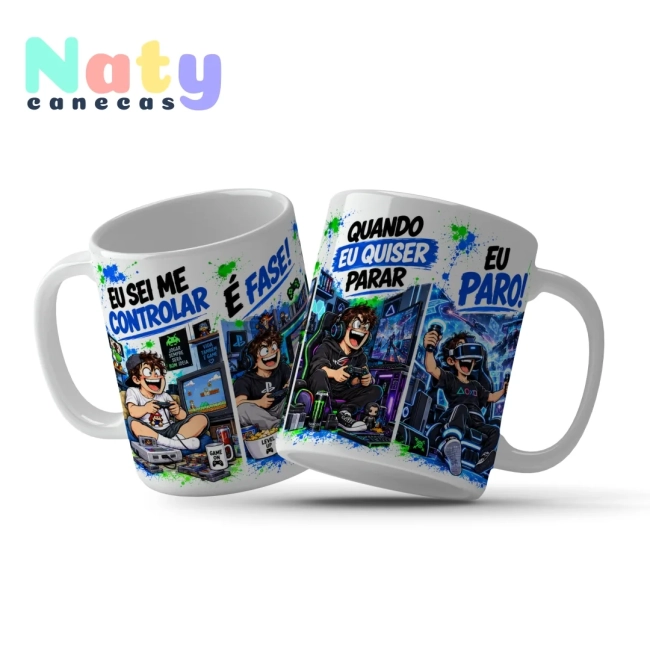 Caneca Meme É Fase! Eu Sei Me Controlar Quando Eu Quiser parar Eu Paro