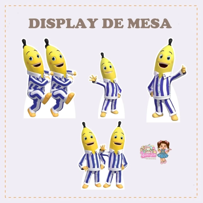 Kit Festa Só Um Bolinho BANANA DE PIJAMAS - Decoração de Festa