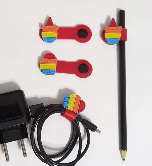 Kit Organizador de Fios e Ponteira de Lápis Pct/c 4 Unidades