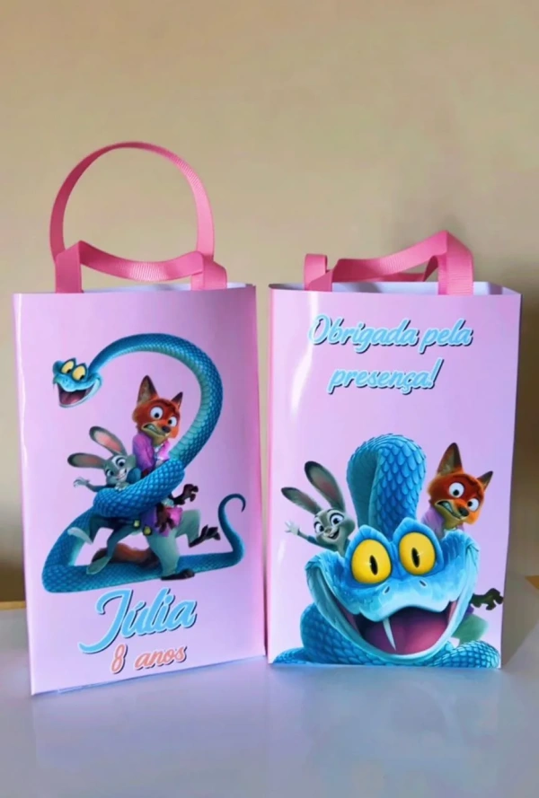 Sacolinhas Personalizada Zootopia Lembrancinhas Para Aniversário
