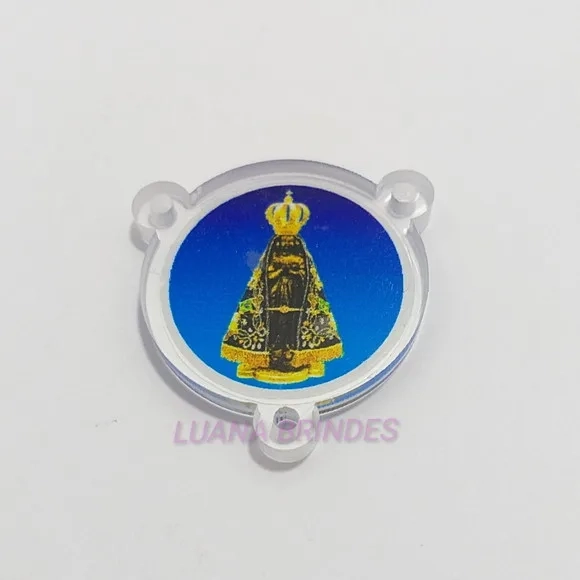 Entremeio de Nossa Senhora Aparecida Acrilico - Pct 4 unids