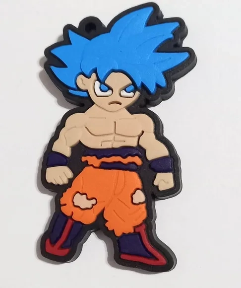 Pingente Dragon Ball Goku Emborrachado Pacote com 4 Unidades