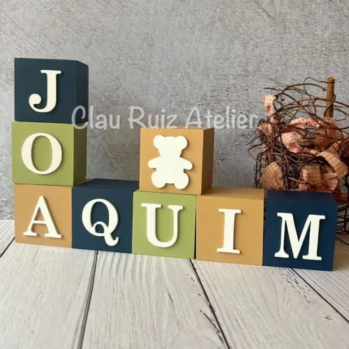 Cubos 6x6 Decoração Bebê Urso
