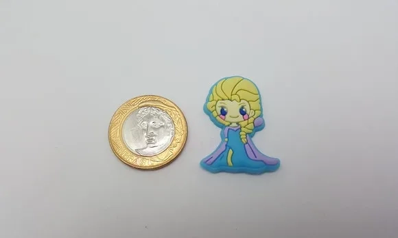 Aplique Princesa Elsa Frozen Emborrachado 3,5cm Pct 6 Peças