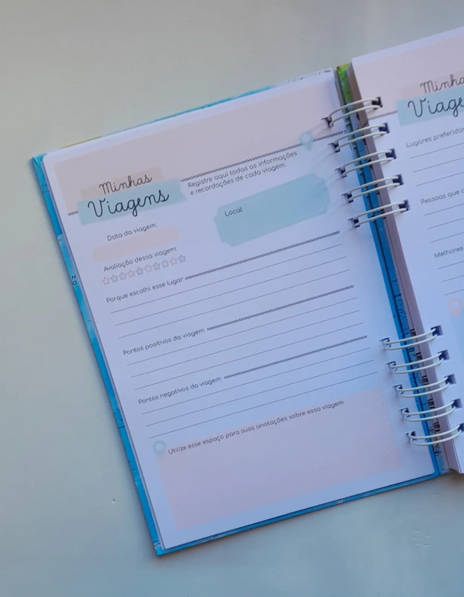 Diário de Viagens Personalizado c/ Nome