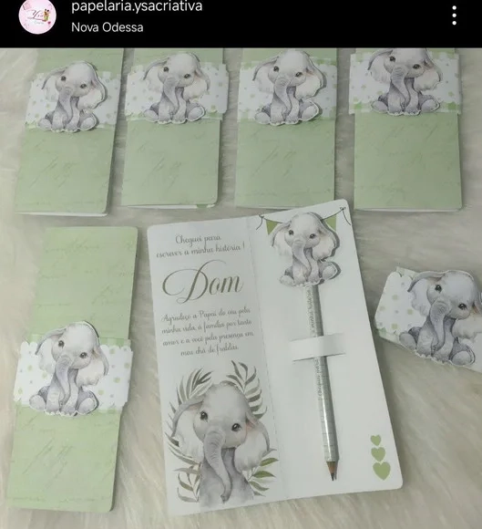 Card Envelope com Lápis Maternidade