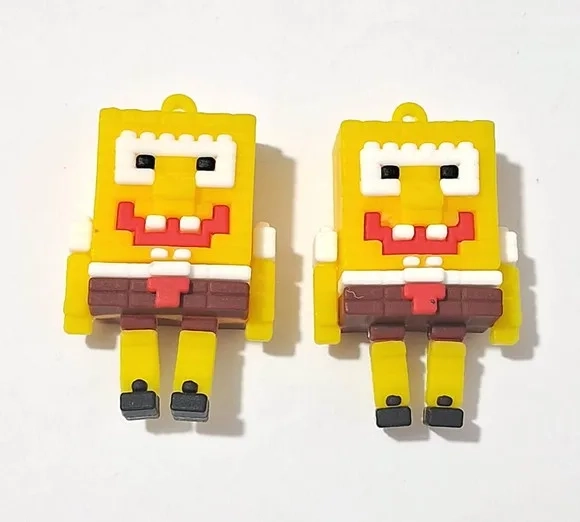 Pingente Bob Esponja Minecraft Pacotes com 2 Unidades