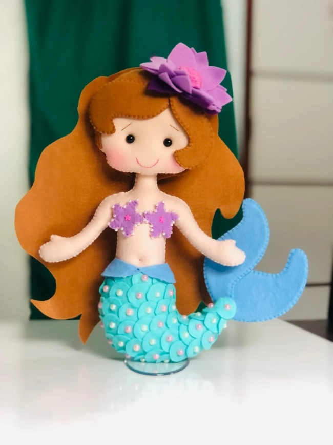 Sereia Ariel  em feltro