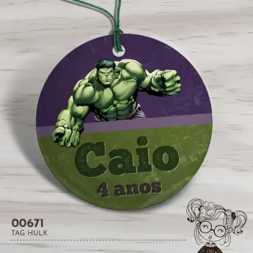Tag Redonda Hulk - 00671