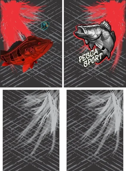 Arte Vetor Camisa Pesca-mod-0193