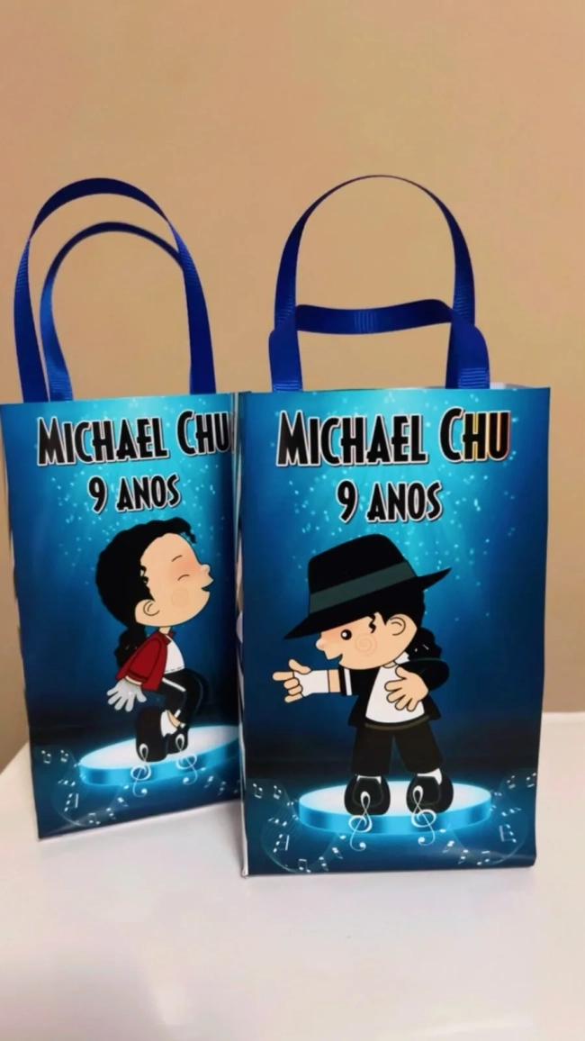 Sacolinhas Personalizada Michael Jackson Lembrancinhas Para Aniversário