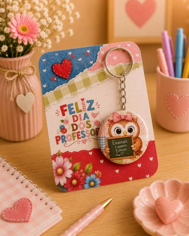 Chaveiro Personalizado para Professor – Lembrancinha Dia dos Professores