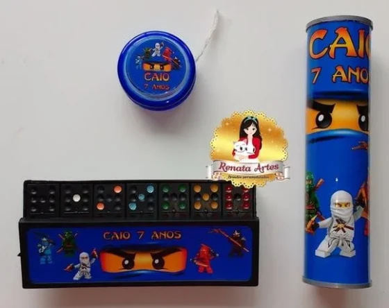 Ninjago - Kit Jogos Personalizado Ninjago Azul