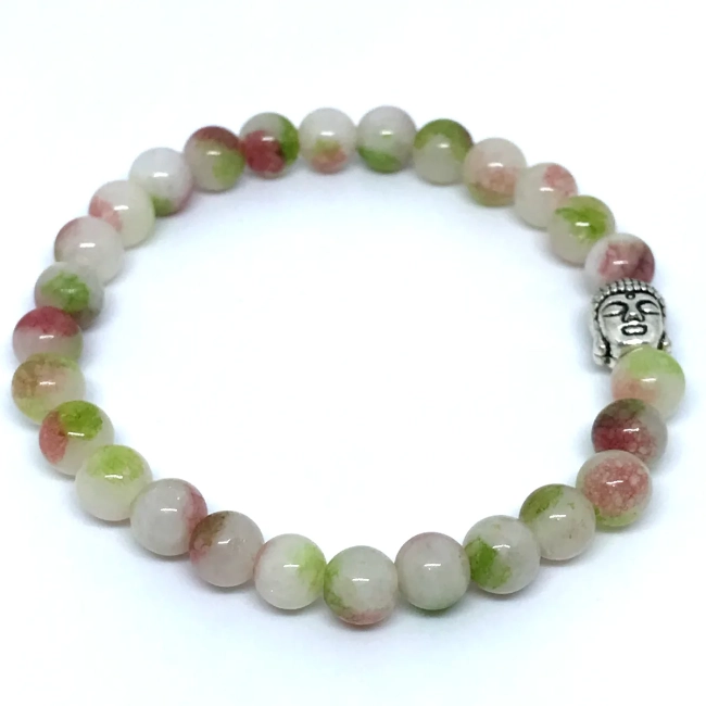 Pulseira japamala  Jade Color 27 Contas – Equilíbrio e Proteção Buda