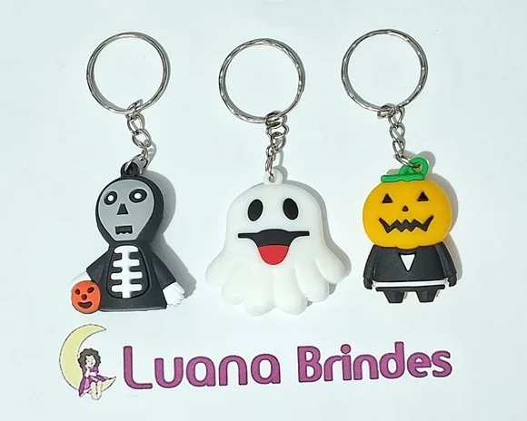 Chaveiro Halloween Emborrachado 3 Unidades