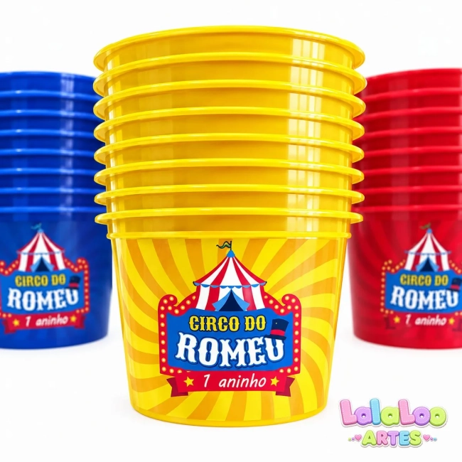 Balde de Pipoca Circo