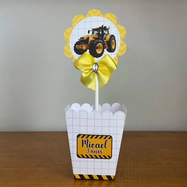 PEGUE E MONTE - Centro de Mesa TRATOR - Decoração de Festa | Lembrancinhas | Aniversário | Personalizados