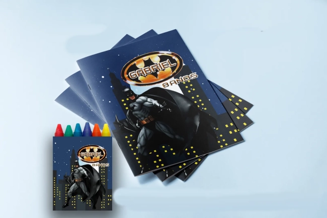 Revista para colorir  com Giz de cera Batman