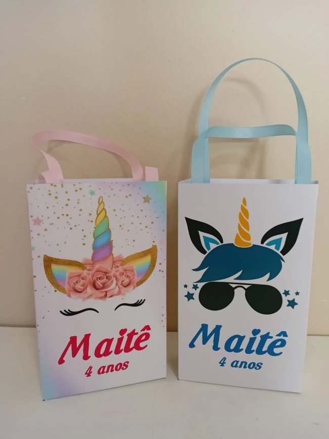 Sacolinhas Personalizadas Unicórnio para Lembrancinhas