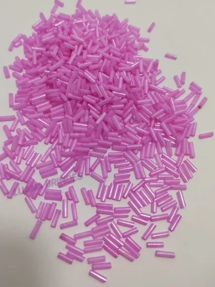 Canutilho Rosa de acrílico - 3mm - pct com 50 gramas