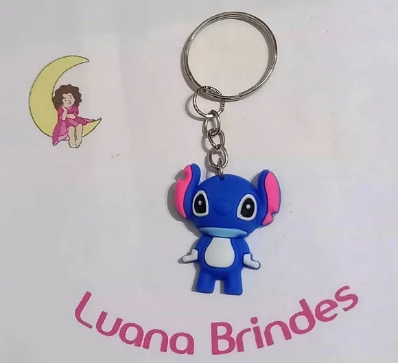 Chaveiro Stitch 3d Mini Emborrachado - 4 Unidades