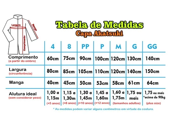 Capa Manto Akatsuki Naruto Shippuden Cosplay Fantasia