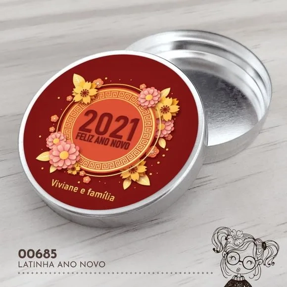 Latinha Adesivada Ano Novo - 00685