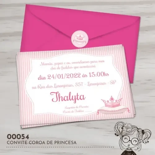 Convite Coroa de Princesa - 00054