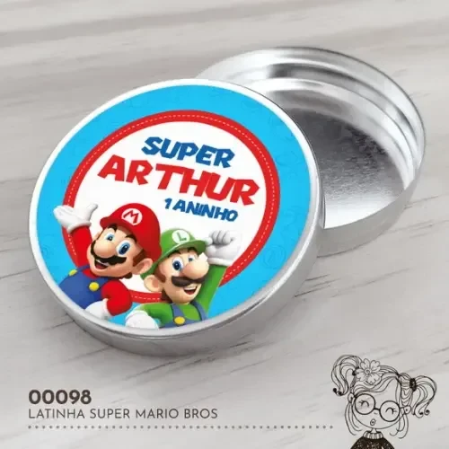 Latinha Adesivada Super Mario - 00098