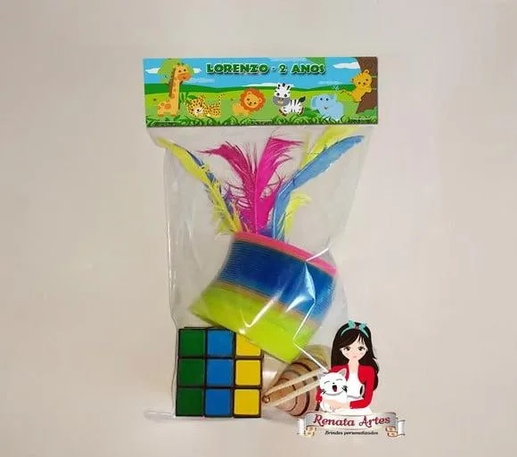 Kit Brinquedos Retrô Personalizado Tema Safari Baby