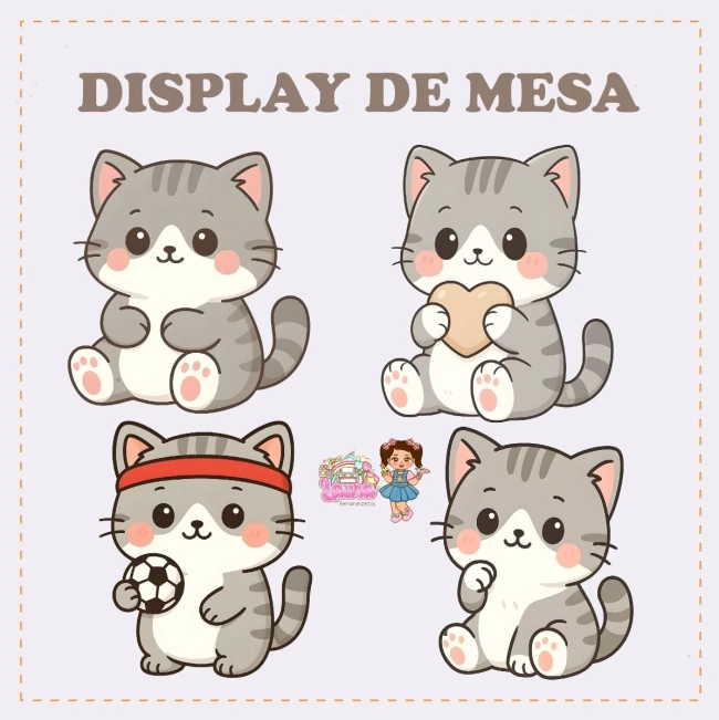 Kit Festa Só Um Bolinho GATINHOS - Decoração de Festa