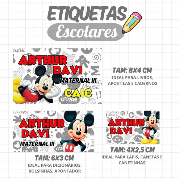 60 Etiquetas Personalizadas