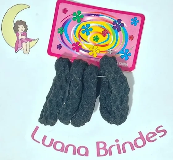 Xuxinha para Cabelos Pacotes com 20 Unidades Preto