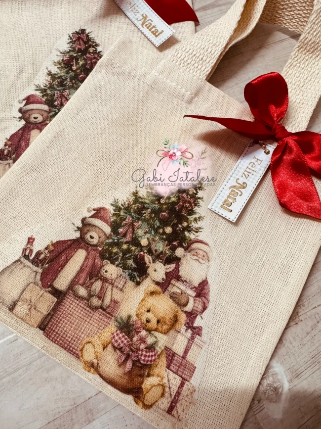 Sacolinha de Algodão Natal