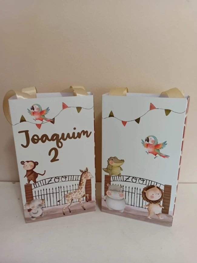Sacolinhas Personalizadas Zoológico para Lembrancinhas