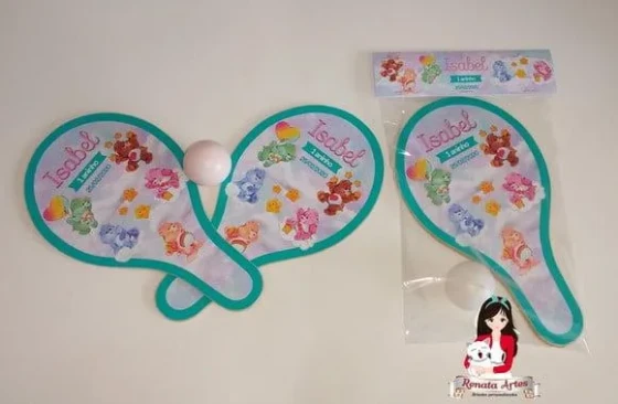 Raquetes de Ping Pong Personalizada Tema Ursinhos Carinhosos