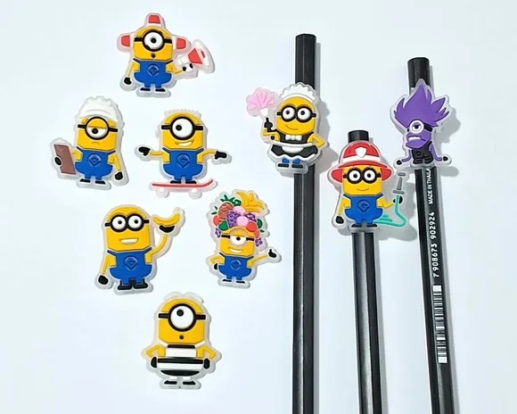 Lápis C/ponteira Minions Florescente Pacote com 6 Unidades