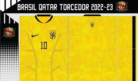 Vetores Camisa Brasil Torcedor 2022-23