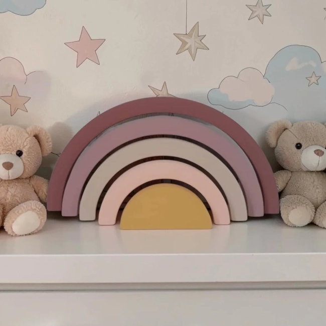 Arco iris de mdf decorativo/ Enfeite de festa, decoração pra quarto de bebe.