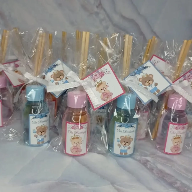 20 Lembrancinha Mini Aromatizado Chá Revelação, Chá de bebê, Casamento, Corporativo, Formatura e etc - Fazemos qualquer tema - Informar tema no chat