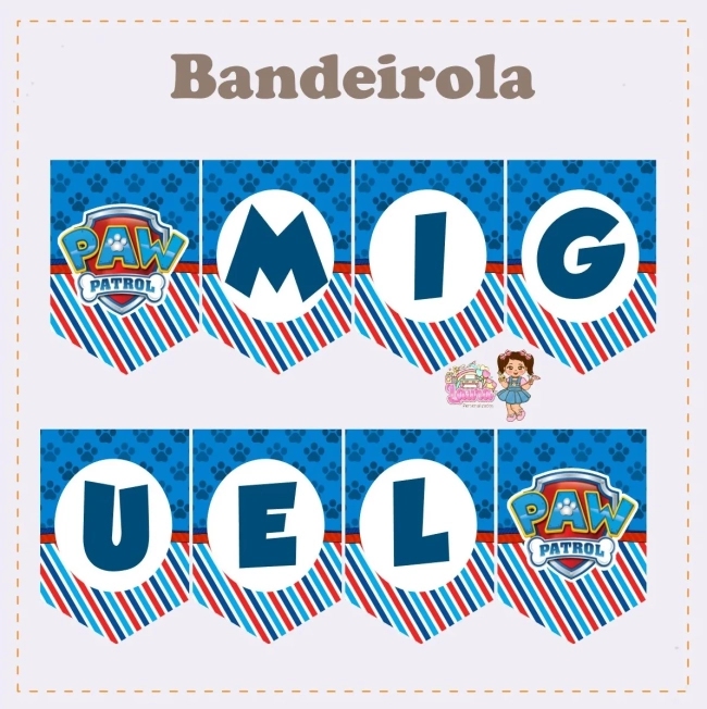 Kit Festa Só Um Bolinho PATRULHA CANINA - Decoração de Festa