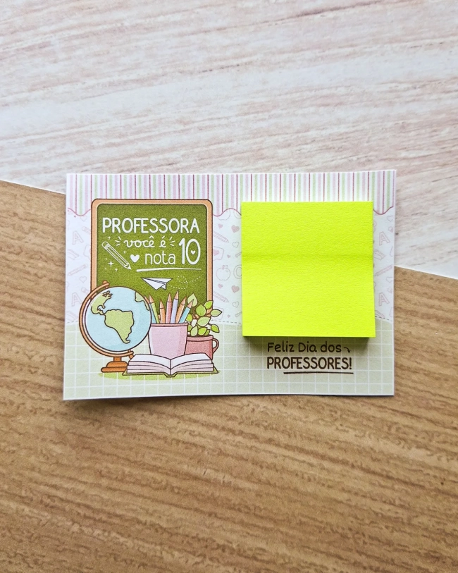 Card com Post-it Dia dos Professores