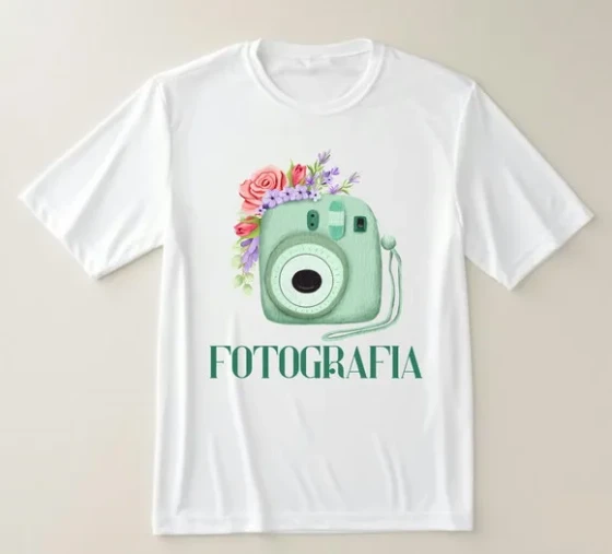 Camiseta Fotografia Floral Arte, Cor e Delicadeza