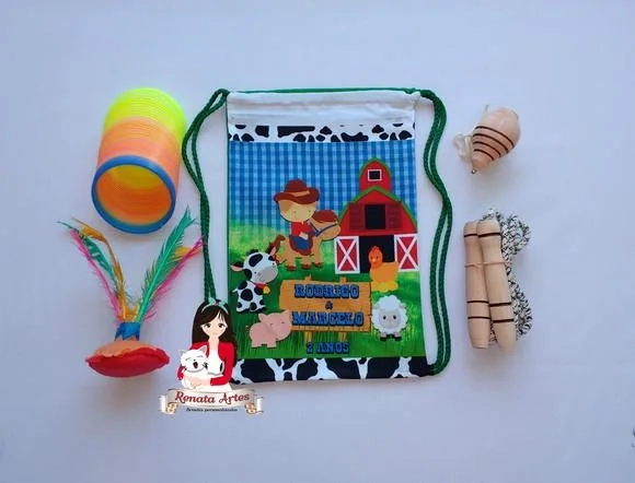 Mochila Boa Infância Tema Fazendinha