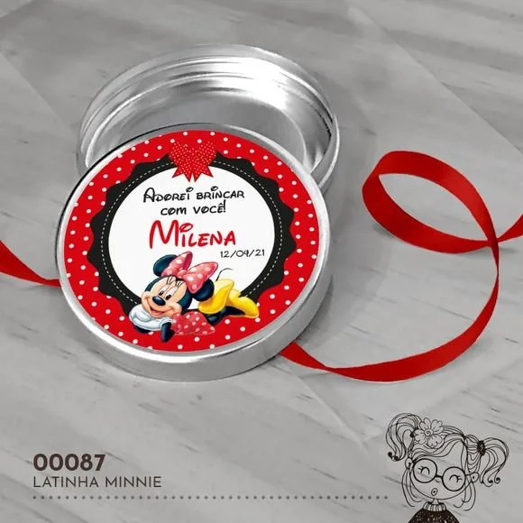 Latinha Adesivada Minnie - 00087
