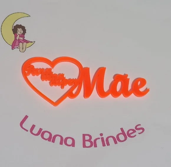 Plaquinhas para Uma Super Mãe Acrílico - 3 Peças