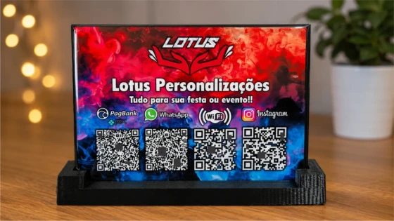 DisPlay / Placa Personalizada Resinada com Base