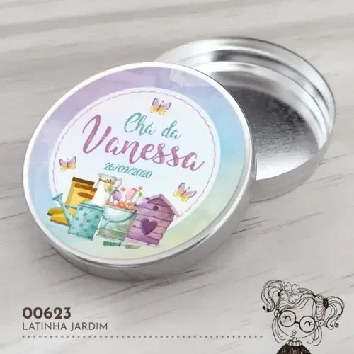 Latinha Adesivada Jardim - 00623