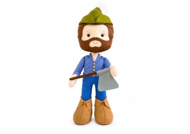 Boneco Lenhador Feltro Decoração Festa Chapeuzinho Vermelho 40 cm