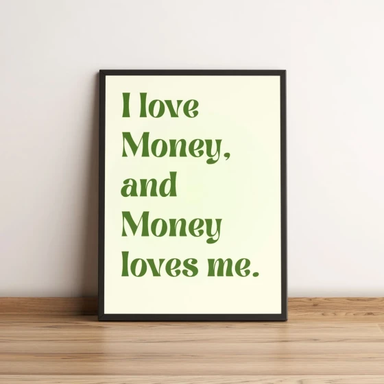 Quadro Decorativo Frase Motivacional Dinheiro 2269